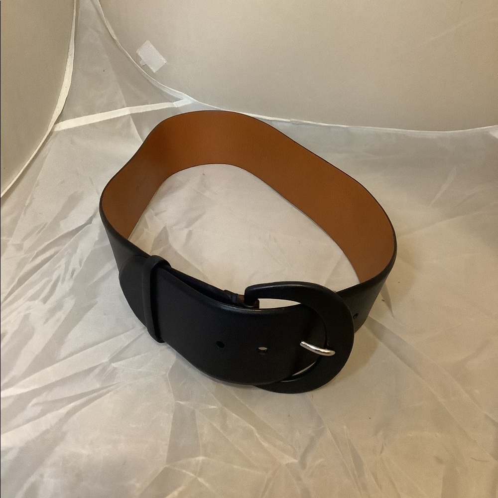 Ralph Lauren black leather belt small Italy